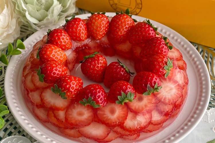 ケーキみたいな苺ゼリー レシピ 作り方 By このnon クックパッド 簡単おいしいみんなのレシピが367万品