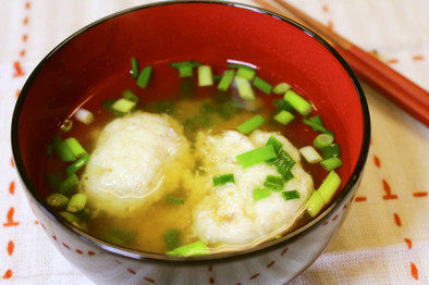 ふわふわ♪大和芋団子の味噌汁の写真