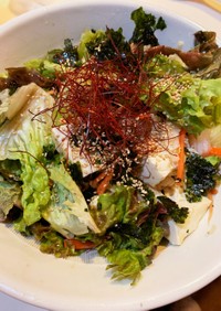 コリアン　チョレギサラダ　豆腐と韓国海苔
