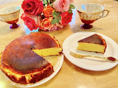 簡単☆バスク風マスカルポーネチーズケーキの写真