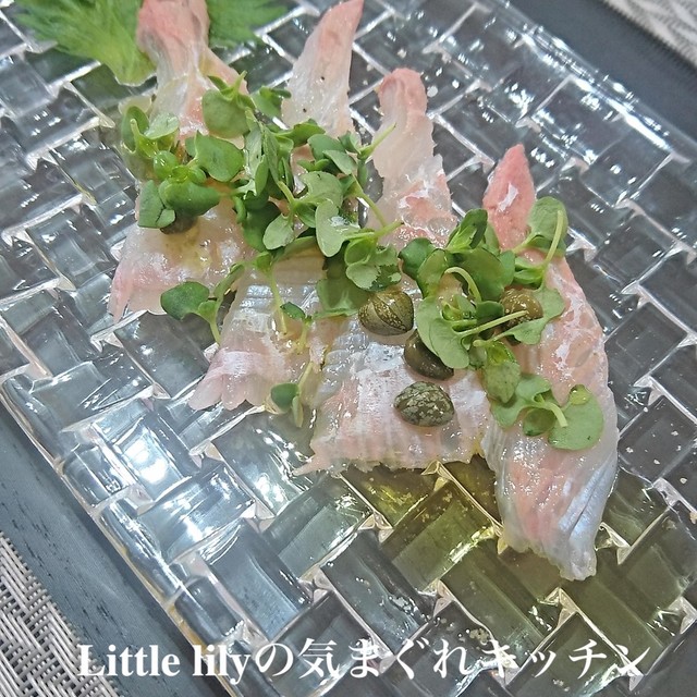 平目のカルパッチョ レシピ 作り方 By Littlelily07 クックパッド 簡単おいしいみんなのレシピが374万品