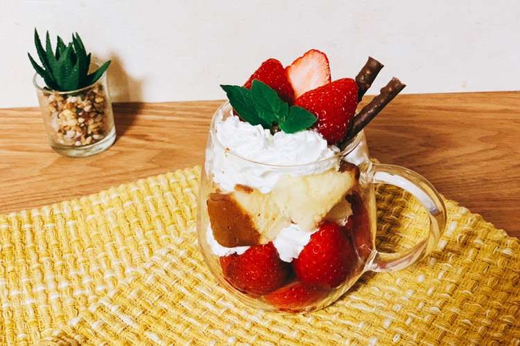 簡単かわいい 苺のグラスショートケーキ レシピ 作り方 By 柴犬のお顔 クックパッド 簡単おいしいみんなのレシピが376万品