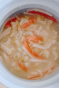 スープジャーでオートミールの中華雑炊弁当