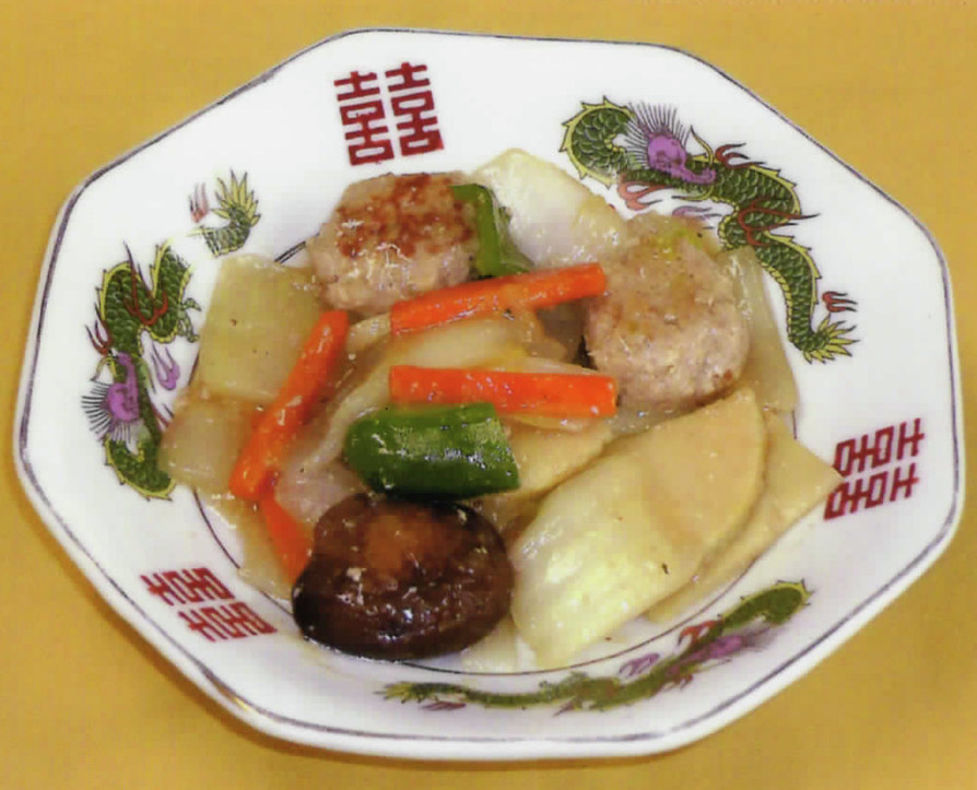 梅入り肉団子の八宝菜づけの画像