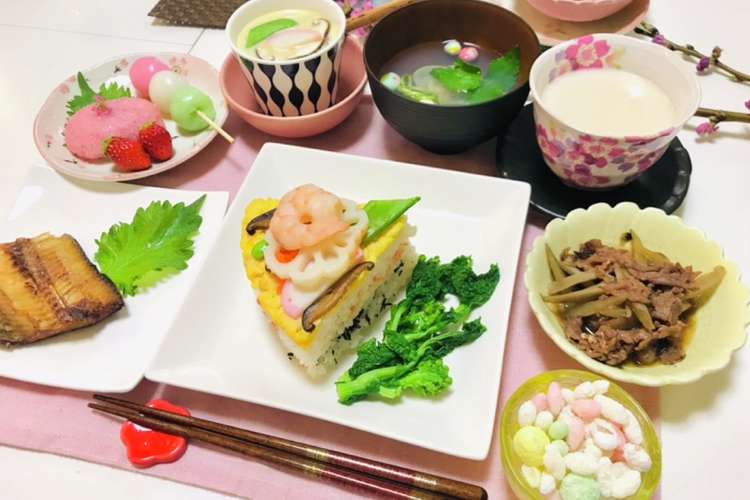 雛祭りディナー 夕飯献立 節句お祝いご飯 レシピ 作り方 By 体裁よく クックパッド 簡単おいしいみんなのレシピが358万品