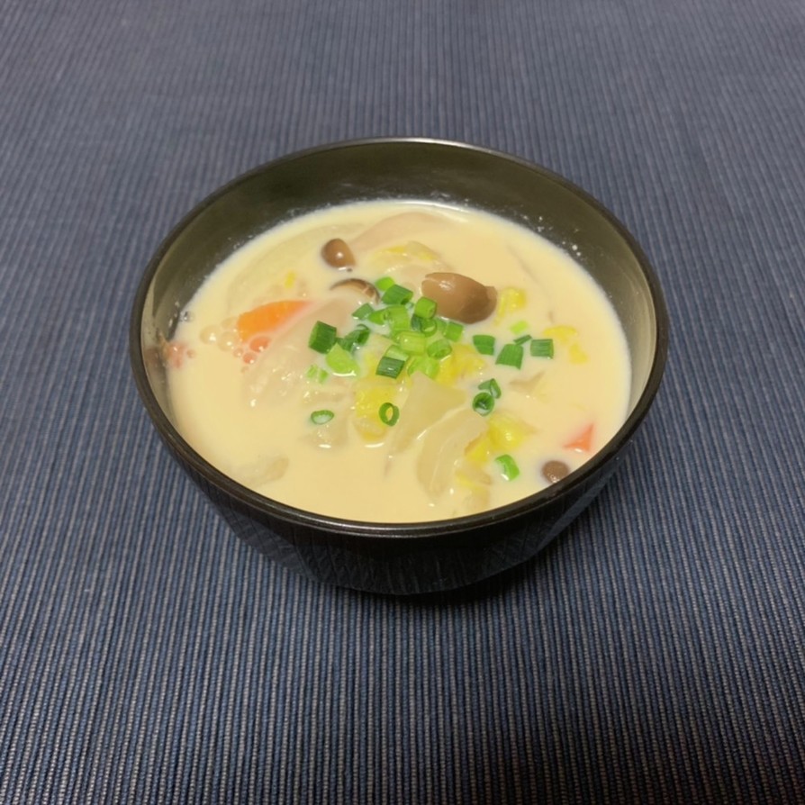 【美肌】豆乳スープ(味噌汁)の画像