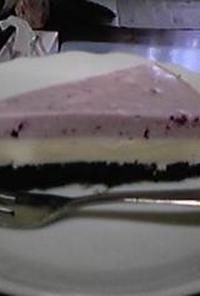 ブルーベリーのレアチーズケーキ