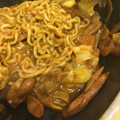欧風カレーヌードルふう☆プルダック麺の写真