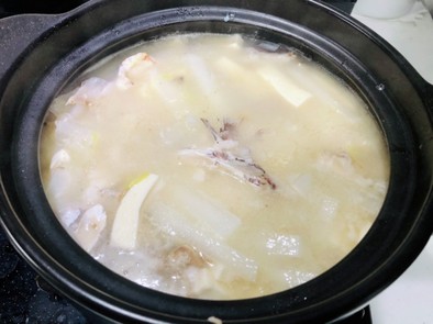 真白魚頭スープの写真
