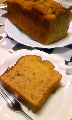ピーナッツバターdeバナナケーキ。
