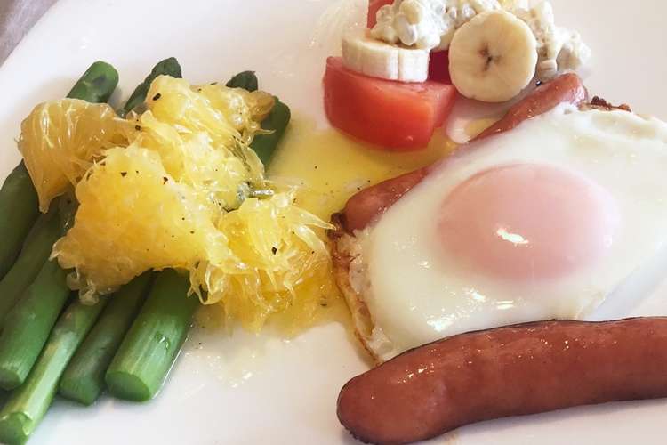 アスパラの夏蜜柑ドレッシング 朝ごはん レシピ 作り方 By ようこ 品川 クックパッド 簡単おいしいみんなのレシピが357万品