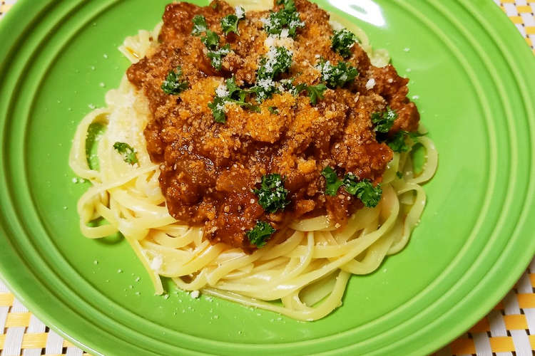 煮込むだけで簡単 ミートソースパスタ レシピ 作り方 By ポテチ犬 クックパッド 簡単おいしいみんなのレシピが360万品