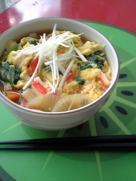 サッポロ一番かに玉風みそラーメン♪