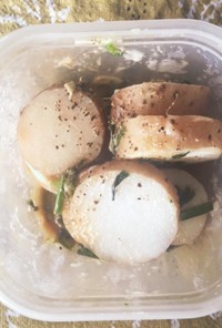 長芋とネギのオイマヨ炒め　レンジ料理