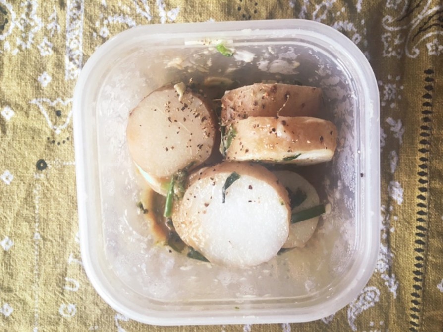 長芋とネギのオイマヨ炒め　レンジ料理の画像