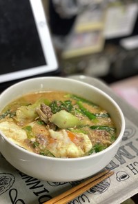 豆乳坦々麺風スープ