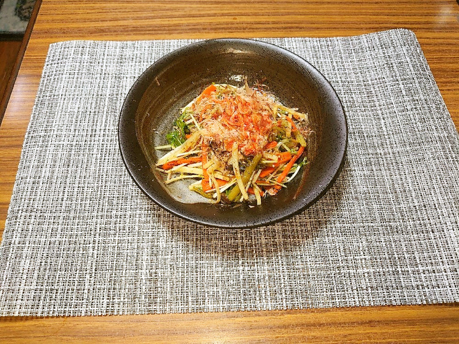 ヨウサマの水菜と千切り筍のサラダの画像