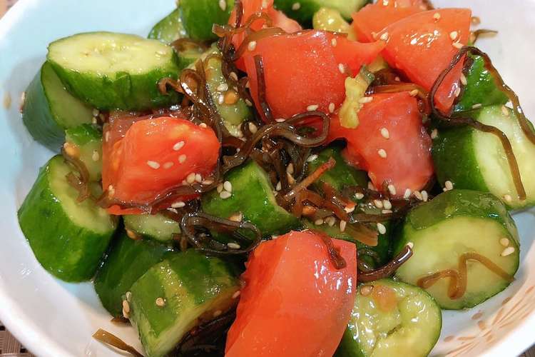 きゅうりとトマトの塩昆布サラダ レシピ 作り方 By Maisnoopy クックパッド 簡単おいしいみんなのレシピが360万品