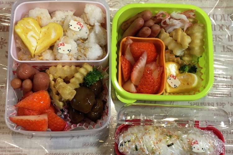 遠足のお弁当 3歳4ヶ月と1歳6ヶ月 レシピ 作り方 By 春る クックパッド 簡単おいしいみんなのレシピが361万品