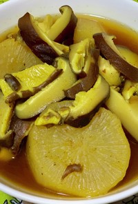 椎茸と大根の煮物カレー味