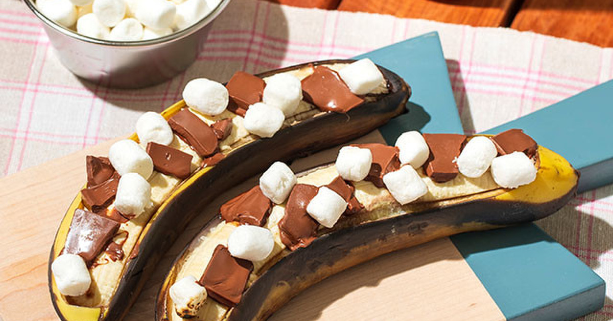 チョコマシュマロ焼きバナナ レシピ 作り方 By 十六茶 クックパッド 簡単おいしいみんなのレシピが378万品