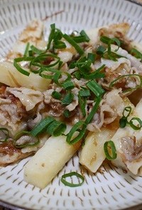 豚バラ肉と長芋のおか炒め