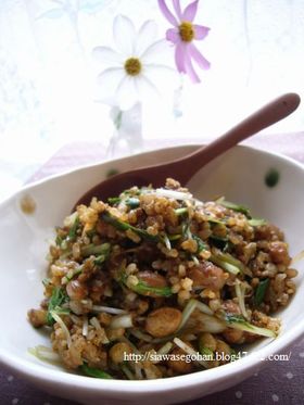 焦がし味噌マヨの納豆チャーハン