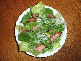 ほうれん草とかりかりベーコンのサラダ