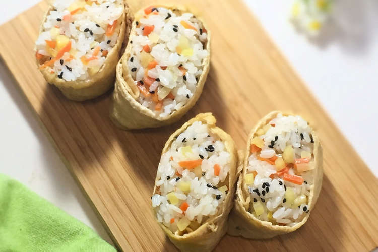 韓国風いなり寿司 ユブチョバプ レシピ 作り方 By フォレストヒル クックパッド 簡単おいしいみんなのレシピが372万品