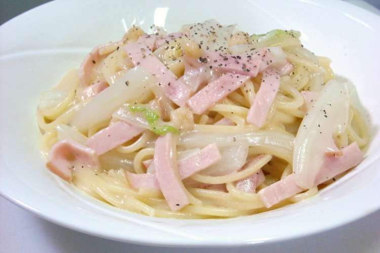 ランチ 白菜とハムの手抜きパスタ レシピ 作り方 By いわやん クックパッド 簡単おいしいみんなのレシピが370万品