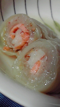 レンコン饅頭 in ロール白菜☆の画像