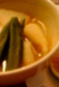 冬瓜とオクラの坦々スープ