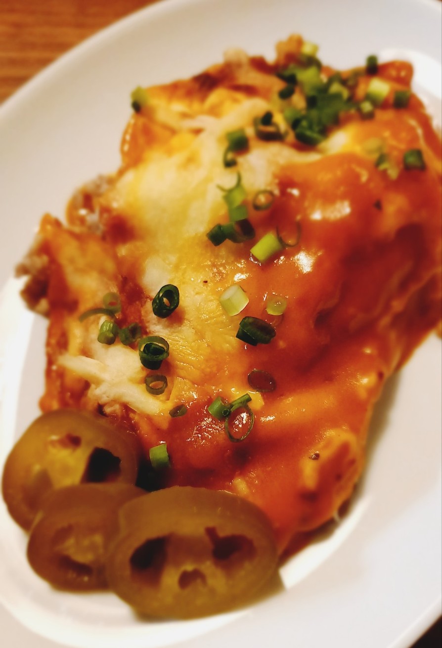 鶏ひき肉のエンチラーダのレシピ