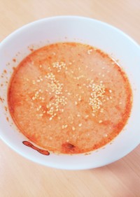 【お夜食に】ずぼら辛味噌春雨スープ