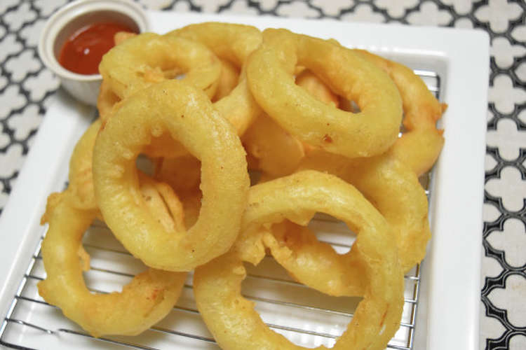 天ぷら粉使用のオニオンリング レシピ 作り方 By Akkey Y クックパッド 簡単おいしいみんなのレシピが355万品