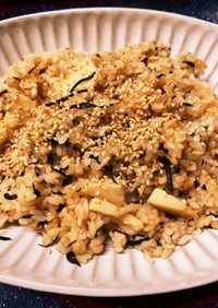 【腸活】たけのこツナヒジキ玄米炊込みご飯