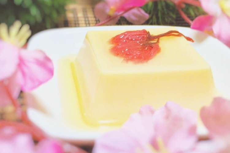 おうちお花見にちょっと甘めさくら玉子豆腐 レシピ 作り方 By Papashi クックパッド 簡単おいしいみんなのレシピが364万品
