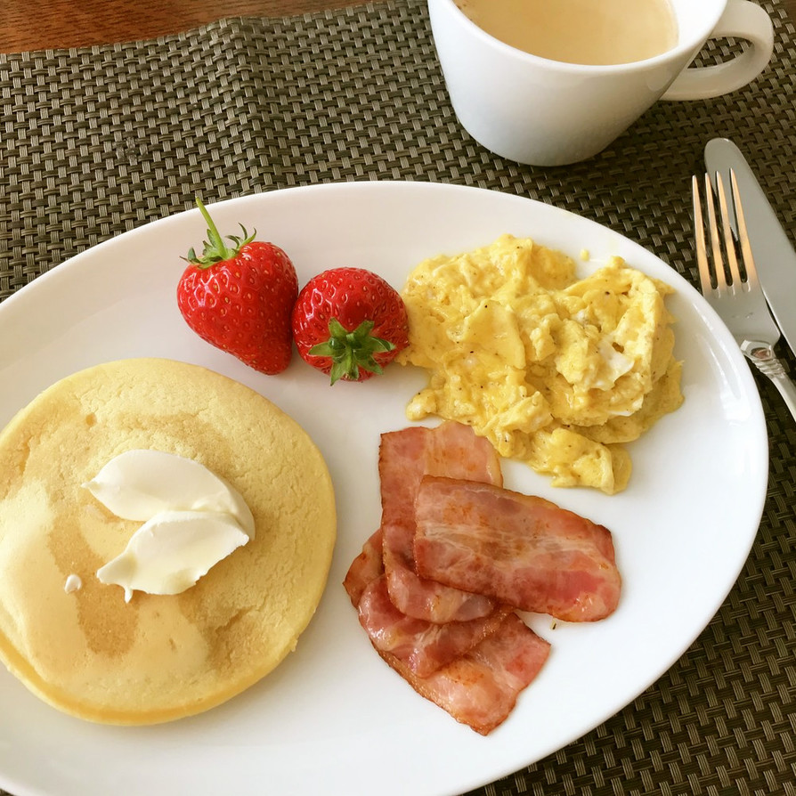 米粉と大豆粉のホットケーキの画像