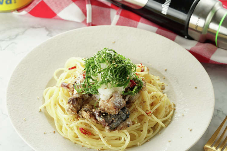 鯖缶とおろしのパスタ 大葉を添えて レシピ 作り方 By デロンギ ジャパン クックパッド 簡単おいしいみんなのレシピが352万品