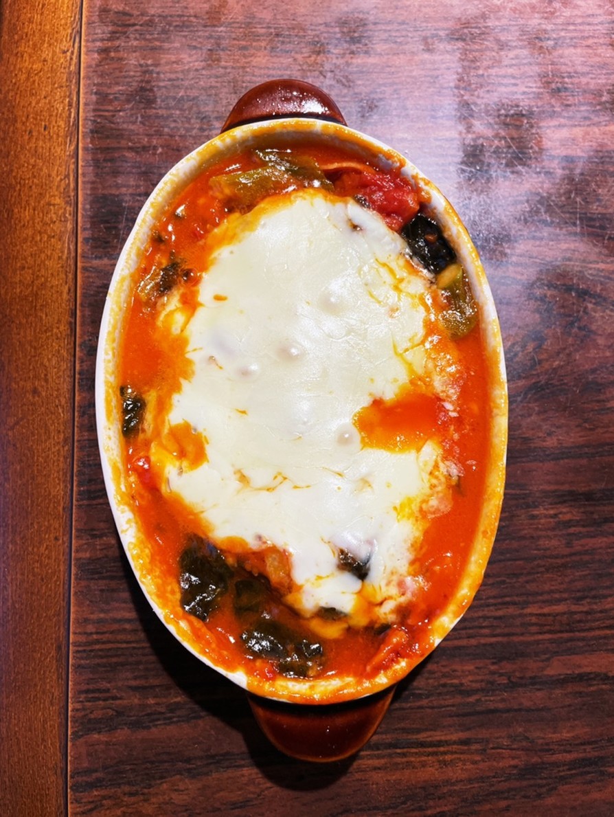 焼き鮭のトマト★チーズグラタンの画像