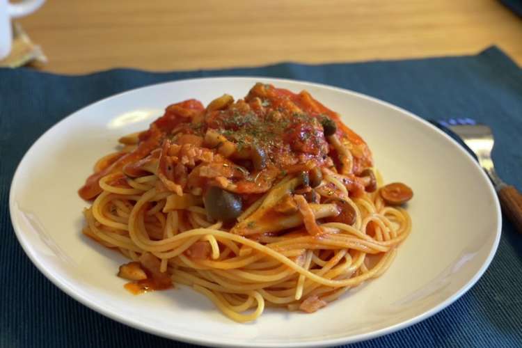 簡単美味しい きのこのトマトソースパスタ レシピ 作り方 By ぽろけん クックパッド 簡単おいしいみんなのレシピが372万品