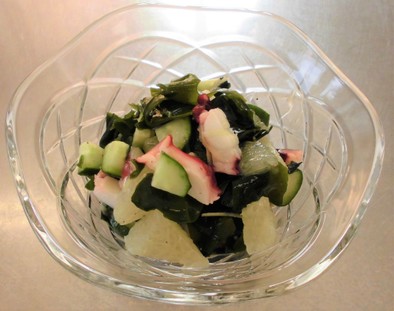 【減塩副菜】たことわかめのマリネ風サラダの写真
