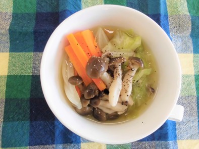 【減塩汁物】春キャベツのスープの写真
