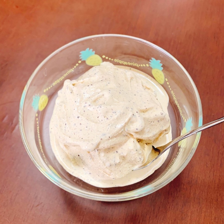 コーヒー豆のアイスクリームの画像