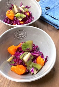 紫キャベツとフルーツのラペ作り置きサラダ