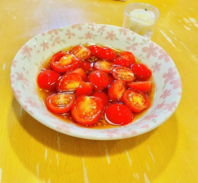 簡単常備菜♪ミニトマトのマリネ☆お弁当の写真