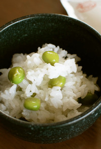 無洗米で簡単エンドウ豆ごはん