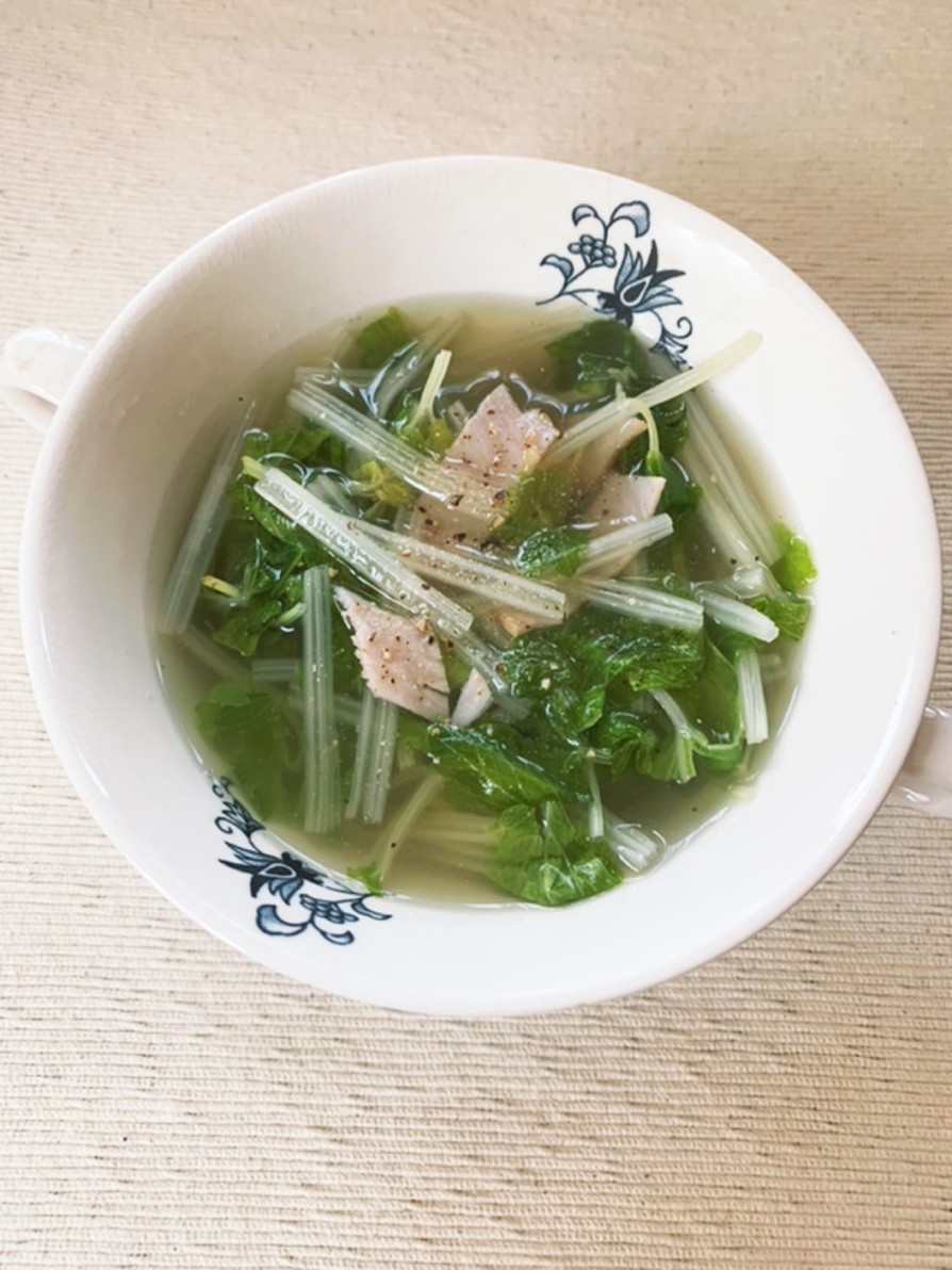 【減塩】ホワイトセロリの食べるスープの画像