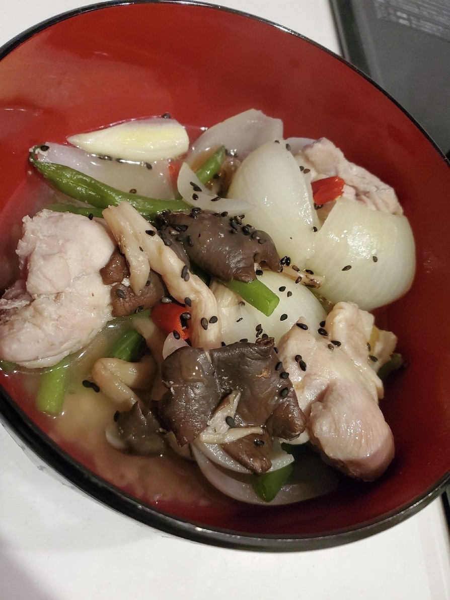 【ダイエット飯】オートミールの鶏茸雑炊の画像