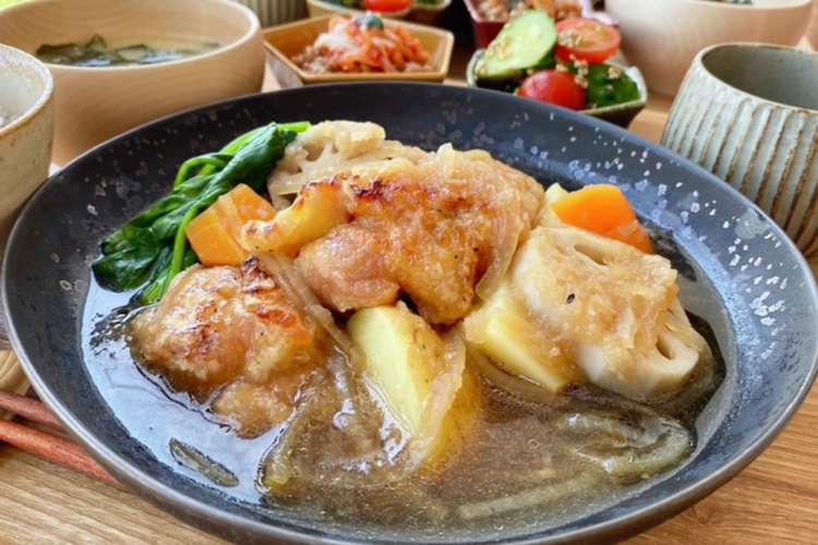 簡単 ほっこりチキンかあさん煮 レシピ 作り方 By ゆり子 ママレシピ クックパッド 簡単おいしいみんなのレシピが360万品